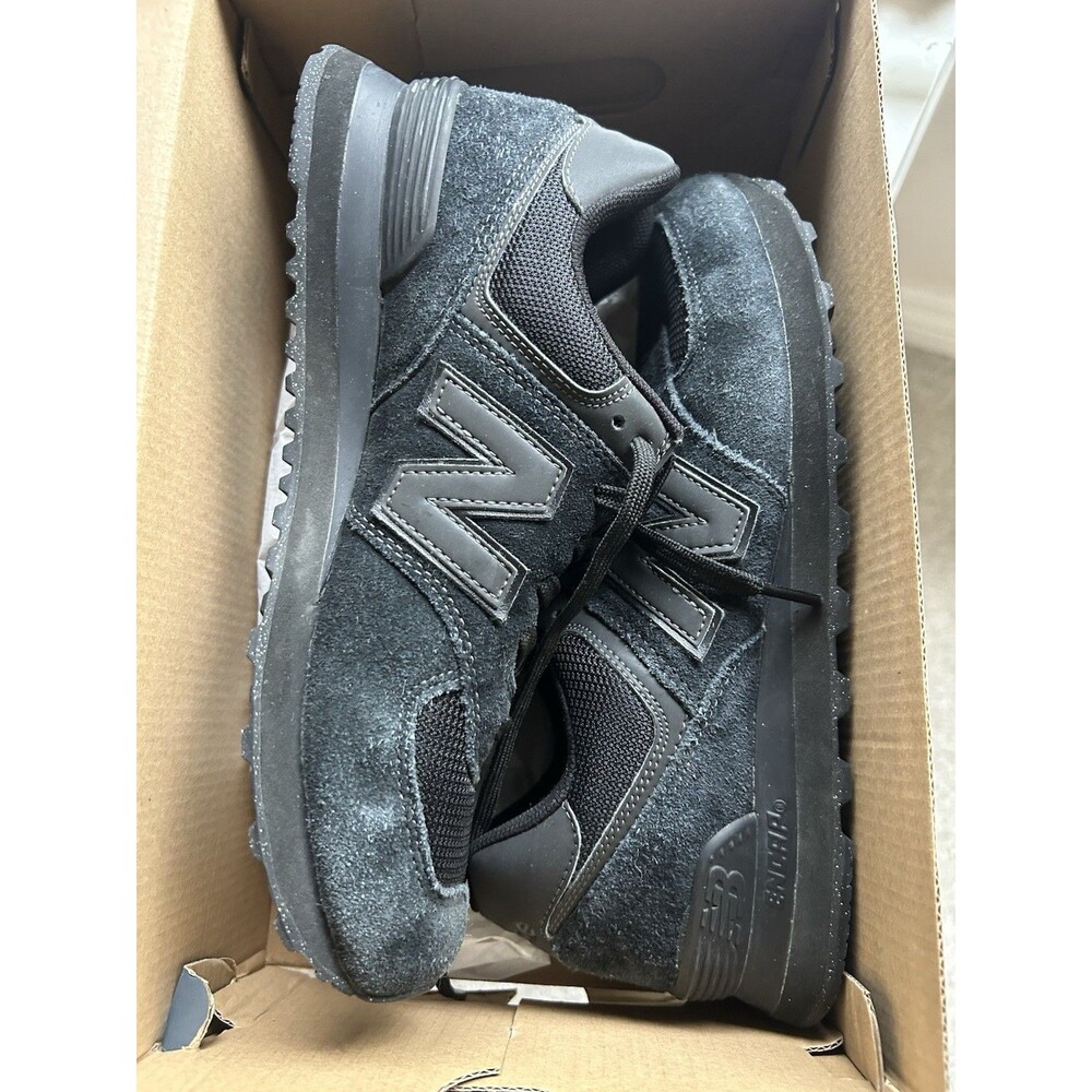 Men's New Balance Size (9) 574 Classics Black Black (ML574EVE)